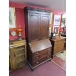 Georgian mahogany bureau bookcase