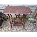 Sewing machine table