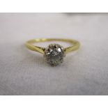 18ct gold diamond solitaire set ring