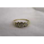 3 stone diamond set ring