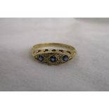 Victorian style diamond & sapphire ring