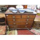 Georgian mahogany chest of 2 over 3 drawers on bracket feet