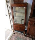 Walnut china cabinet on ball & claw feet