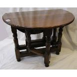 Gateleg drop leaf oak coffee table