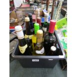 Box of wines, spirits etc