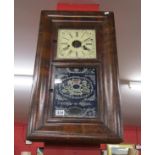 American wall clock with decorative glass front door A/F