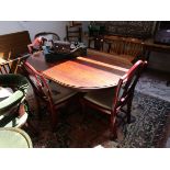 Dining table & set of 4 wheatsheaf chairs