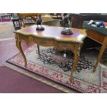 French Kingwood and ormolu mounted 3 drawer desk