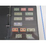 Stamps - Blue folder with unmounted KGVI South Africa defin & commem stamps, 5/- pair, mini-sheets &