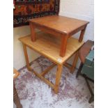 Pine table and small pine coffee table