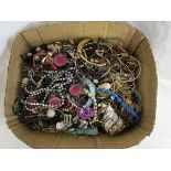 Large box of costume jewellery