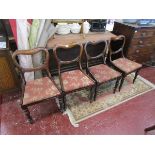 Set of 4 Victorian mahogany balloon-back chairs