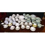 Table top of part tea / coffee sets to include Coalport & Midwinter