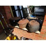 3 large cooking pots