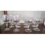 Set of 6 quality wine glasses etc