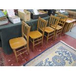 Set of 4 slat back chairs