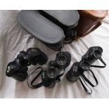 3 sets of binoculars