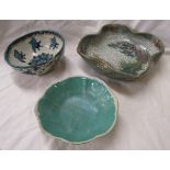 3 early Oriental glazed bowls