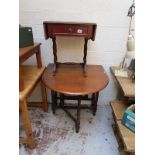 Small drop leaf coffee table and oak gateleg table
