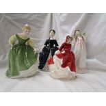 4 Royal Doulton figurines - HN 3208, HN 2385, HN 3454 & HN 2211