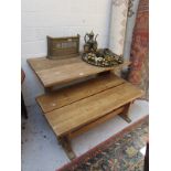 Pine table & 2 benches