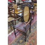 Oak Jacobean style barley-twist armchair