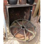 Cast iron circular feeder and large cast trough