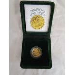 Gold proof sovereign, dated 1980, in fitted case with certificate