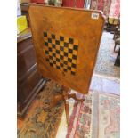 Victorian walnut tip-top chess table