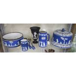 Shelf of Wedgwood Jasperware