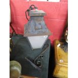 Vintage hanging lamp with bracket