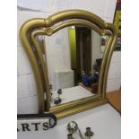 Decorative gilt framed overmantle mirror