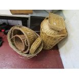 Collection of wicker baskets