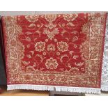 Red ground Ziegler rug (approx 1.9m x 1.4m)