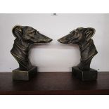Bronzed Jack Russell book ends