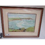 Acrylic on board - Crooklets beach, Bude, Cornwall by Henry E Foster