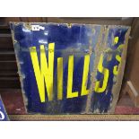 Enamel advertising sign - Wills cigarettes A/F