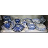 Shelf of blue & white china