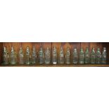 Collection of 16 Codd-neck bottles