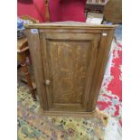 Oak corner cupboard