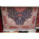 Blue ground Keshan carpet (approx 2.3m x 1.6m)