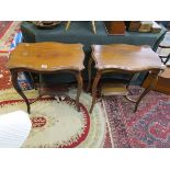 Pair of 2 tier occasional tables