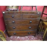 Antique mahogany chest of 2 over 3 drawers