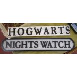 2 Wooden novelty signs to include Harry Potter