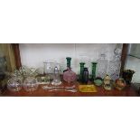 Shelf of glass to include paperweights