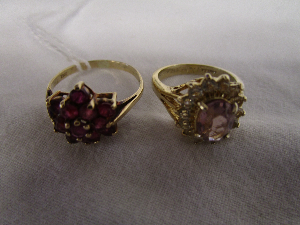 2 stone set gold rings