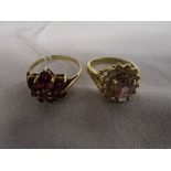 2 stone set gold rings