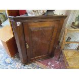 Early oak corner cupboard