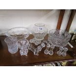 Collection of glass to include knife rests