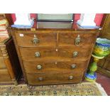 Early Victorian mahogany chest of 2 over 3 drawers